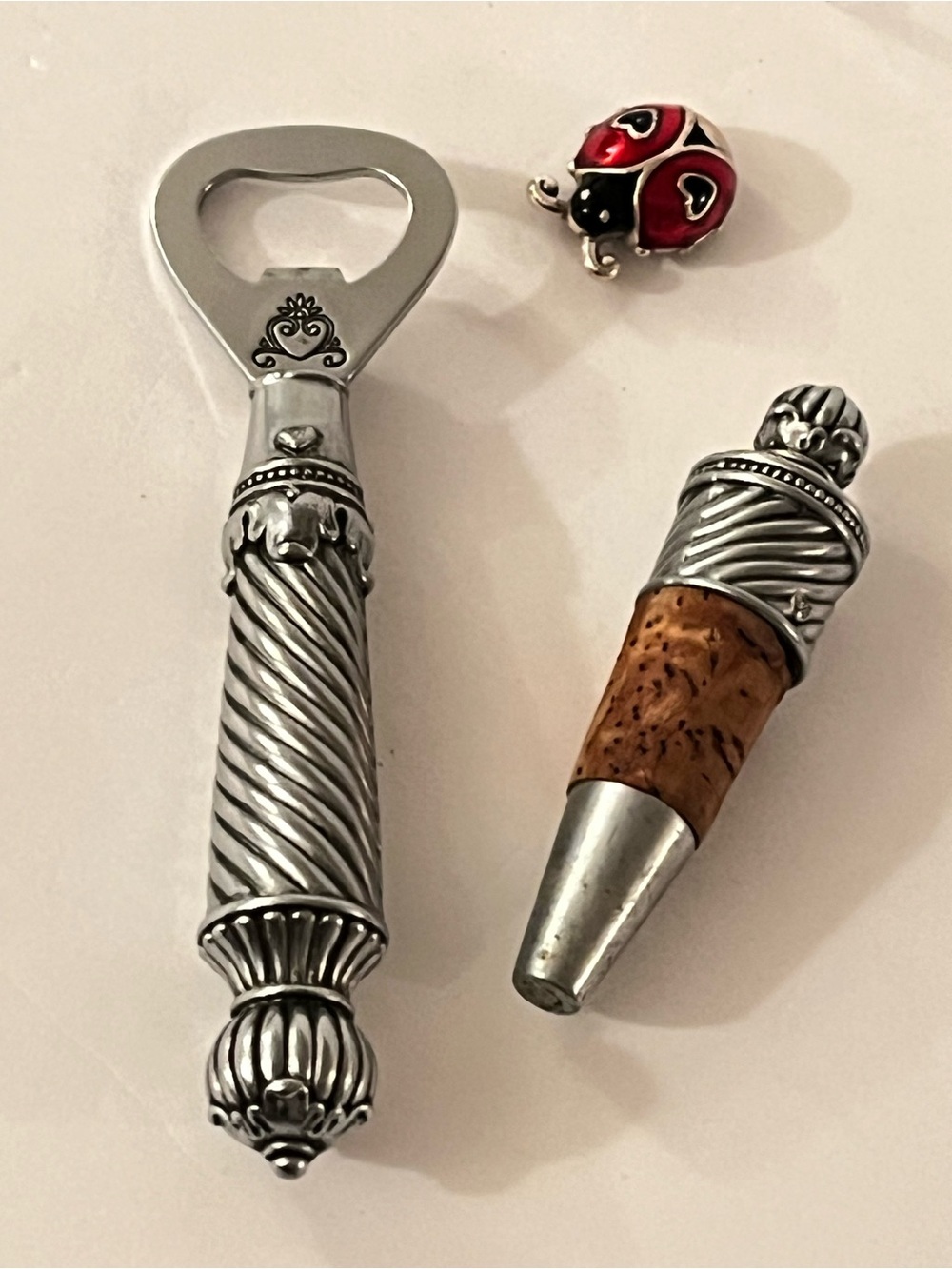 Vintage Brighton Barware - Bottle Opener & Wine Stopper 2-Piece Collection